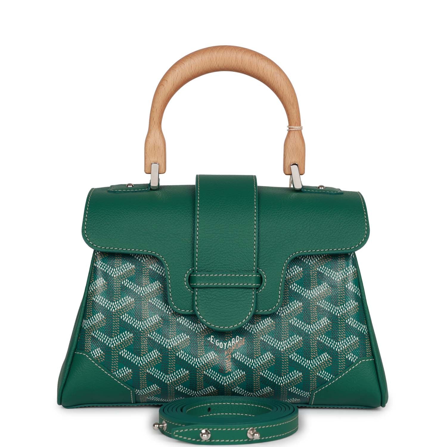 On Sale Goyard Saigon Souple Mini Bag Green Goyardine Palladium Hardware